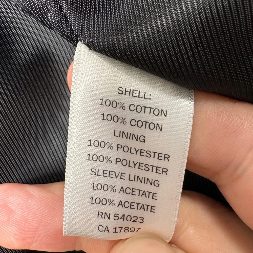 Banana Republic Mens Gray Cotton Twill 2-Button Blazer Sport Coat Jacket 46L